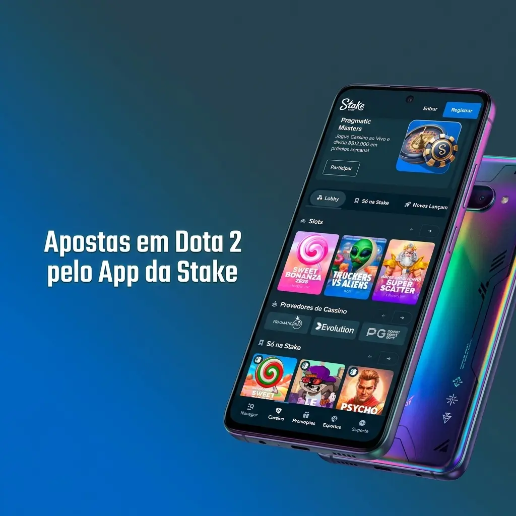 Apostas em Dota 2 pelo app da Stake no Android com mercados ao vivo e histórico de apostas