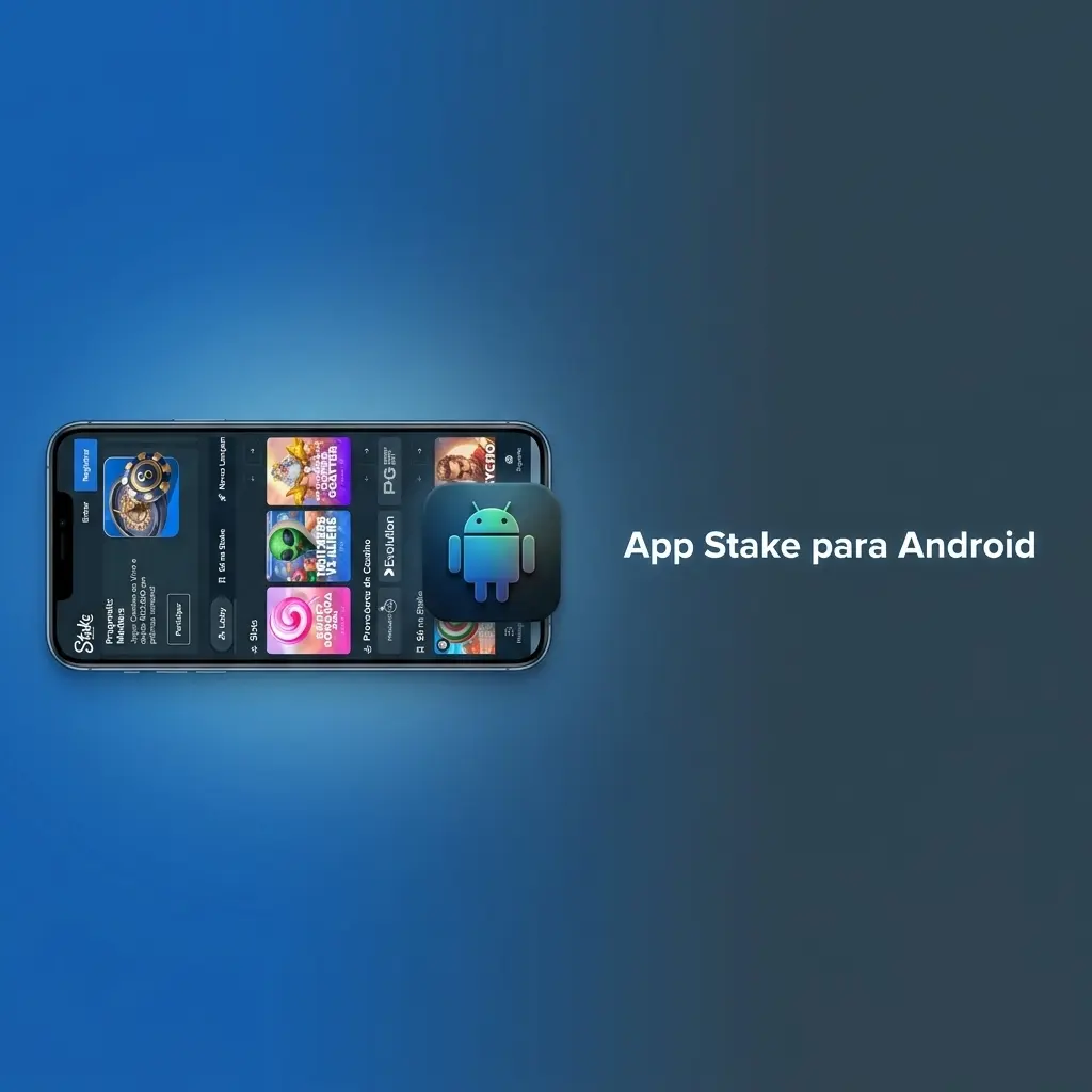 Ícone do app Stake sendo adicionado à tela inicial de um dispositivo Android via navegador Chrome