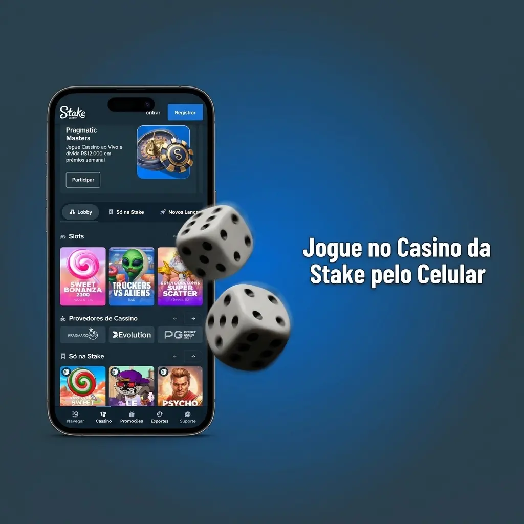 Jogue no casino da Stake pelo celular com slots, roleta, blackjack e jogos originais no app mobile