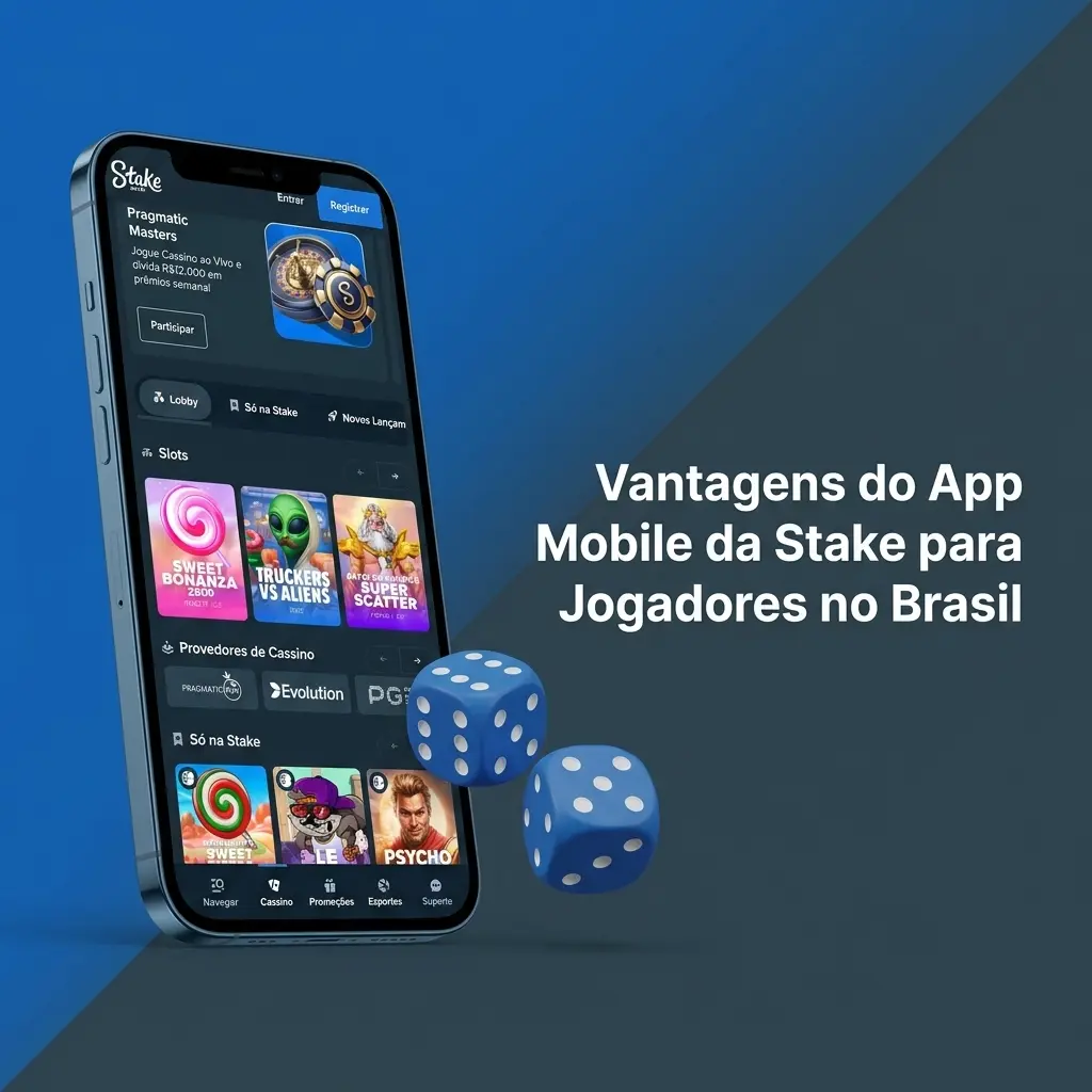 App mobile da Stake com vantagens para apostas no Brasil: acesso 24h, cripto e notificações em tempo real