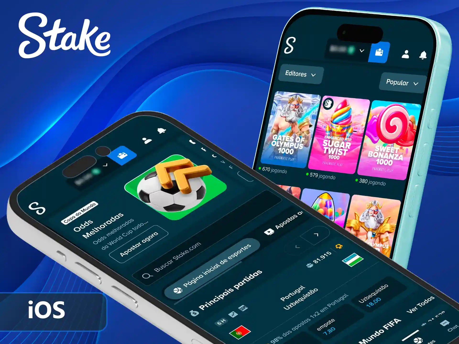 Instale o aplicativo Stake no seu iPhone.
