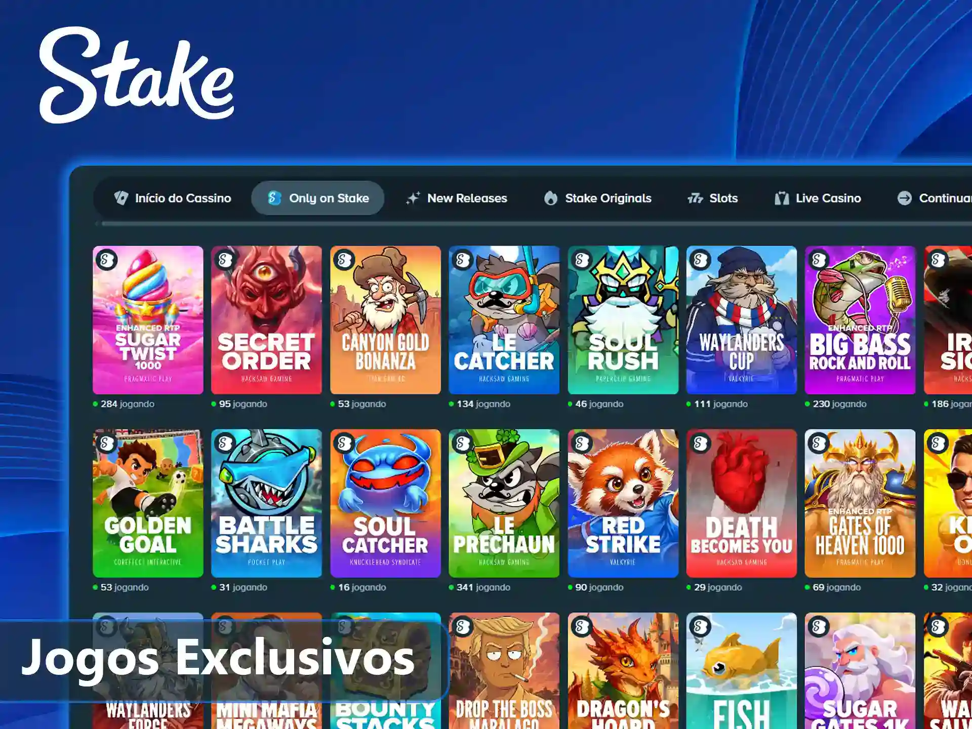 Experimente os jogos exclusivos Stake Originals.
