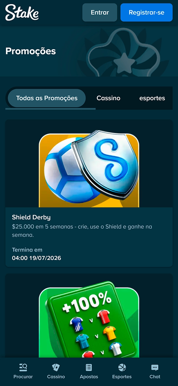 Lista de promoções e bônus ativos na Stake.