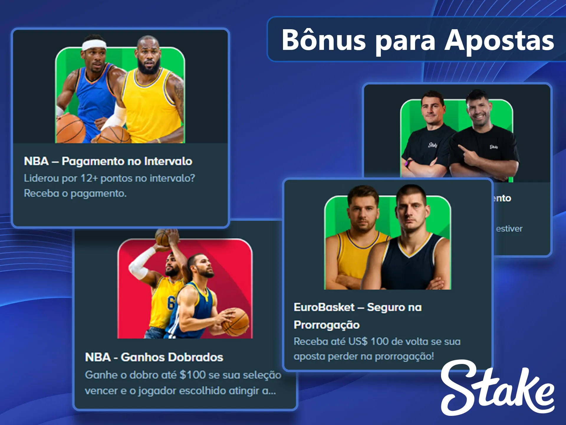 Promoções e bônus para jogos de basquete na Stake.