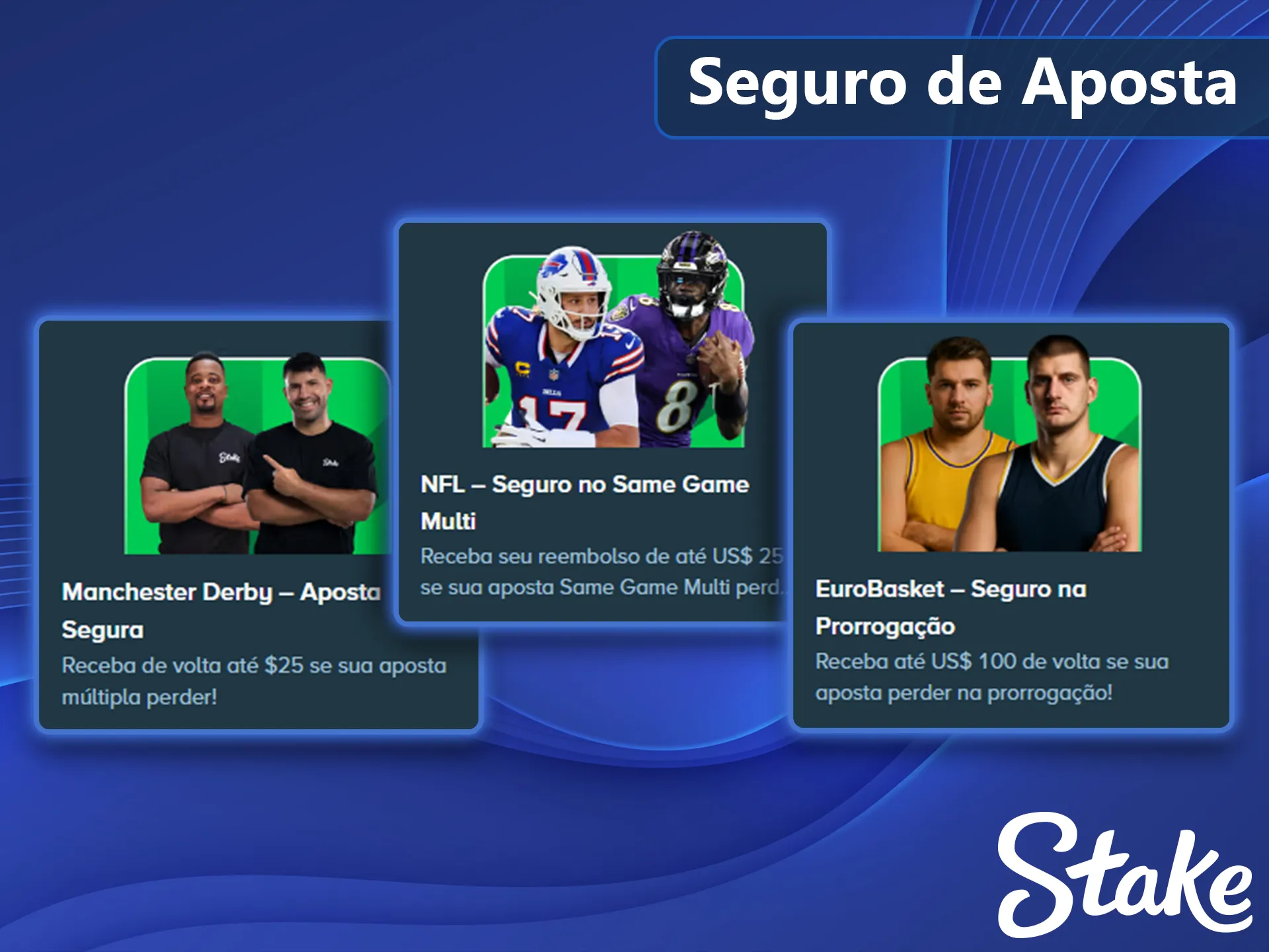 Como ativar o reembolso e seguro na Stake.