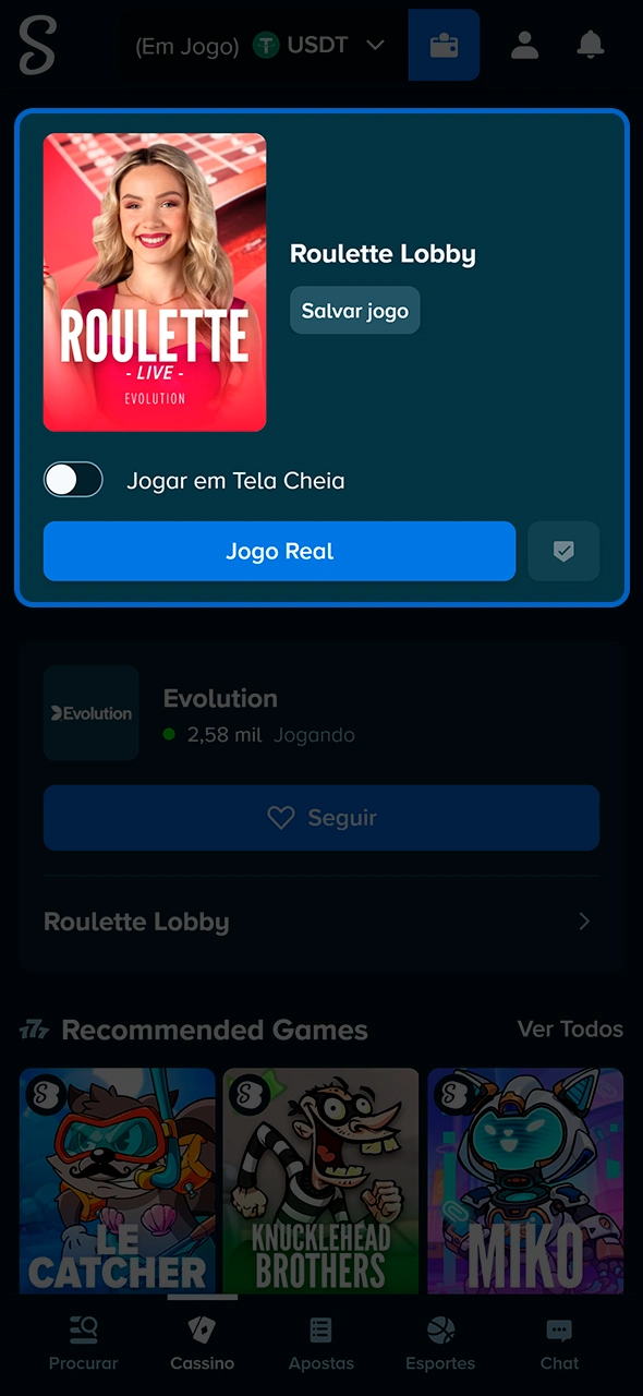 Seleção de salas exclusivas no cassino ao vivo Stake.