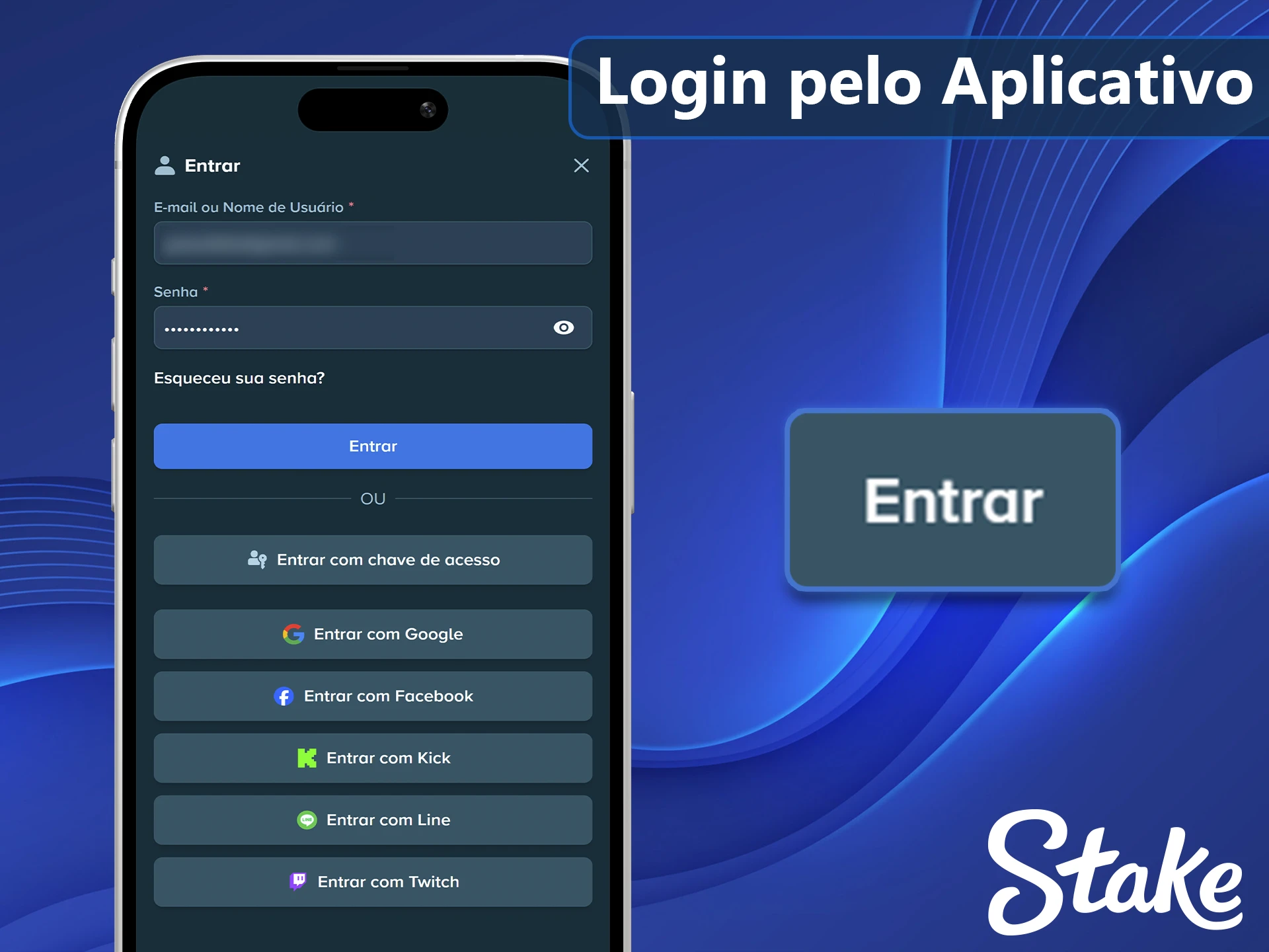 Como entrar na conta Stake usando o celular.