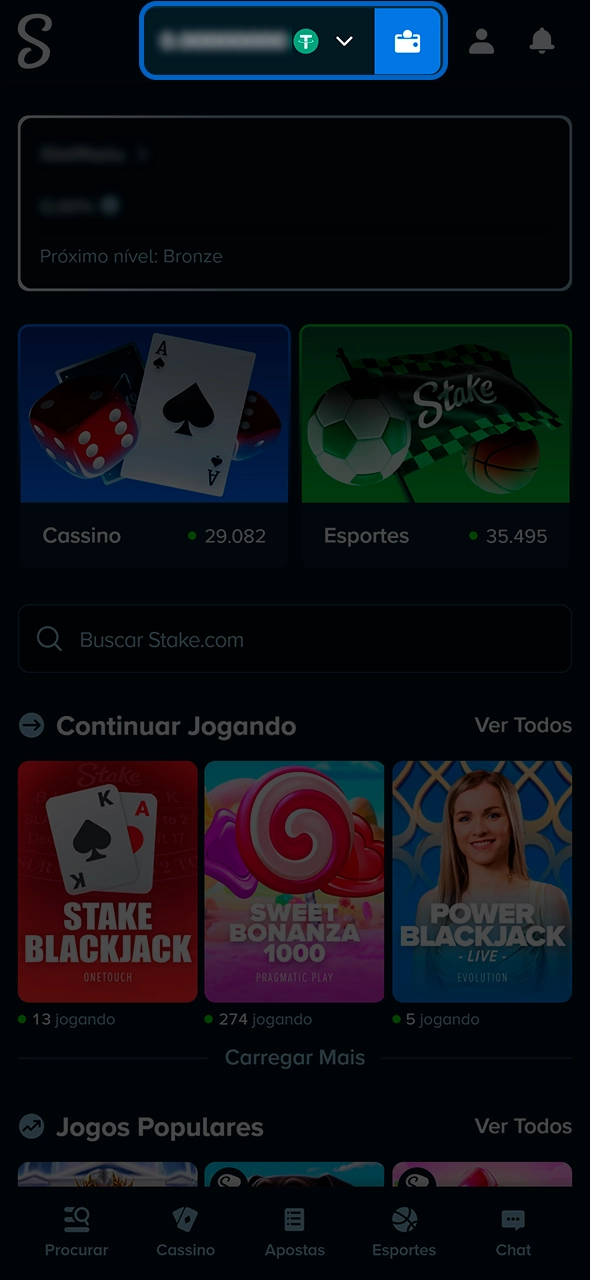 Como adicionar saldo para apostar em F1 na Stake.