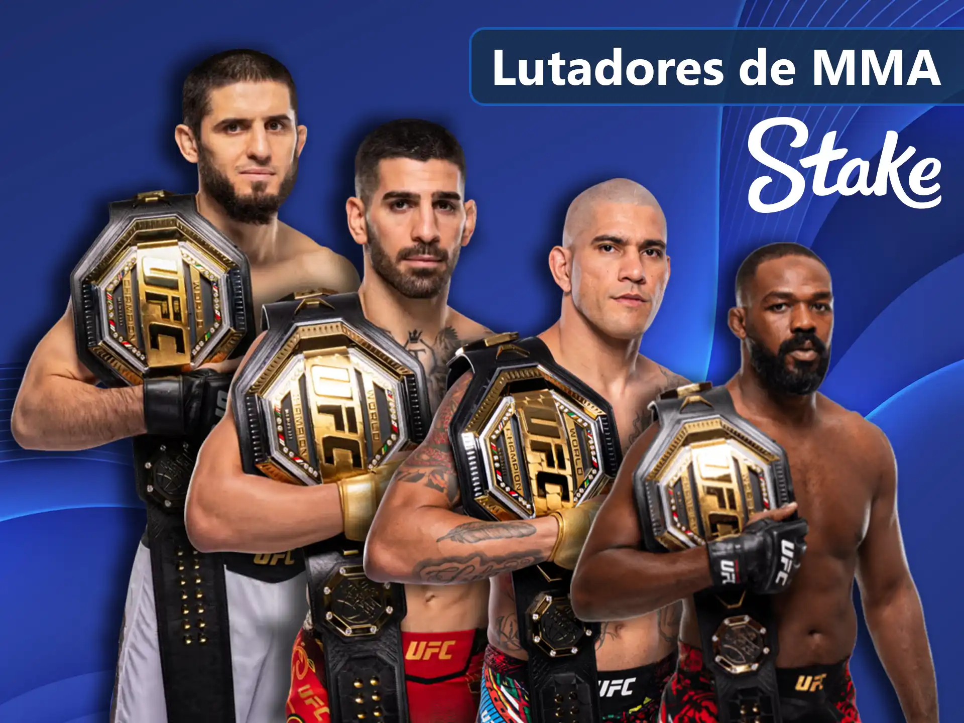 Principais atletas e lutas em destaque no site Stake.